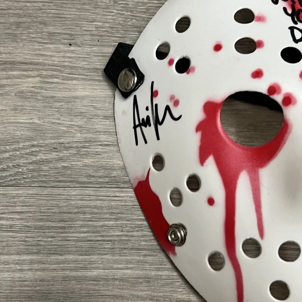 Jason Voorhees Mask Auto Autographed Sign Ari Lehman Horror Friday 13th JSA Cert
